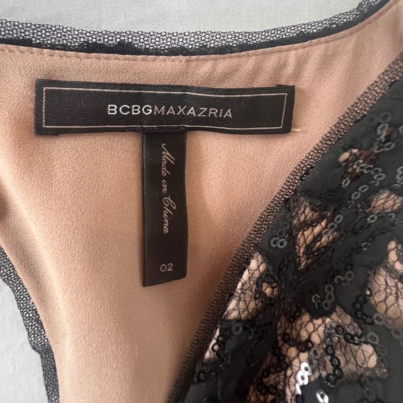 BCBGMaxazria Katarina Lace Sequined Cocktail Party Dress Size 2 - Picture 9 of 9